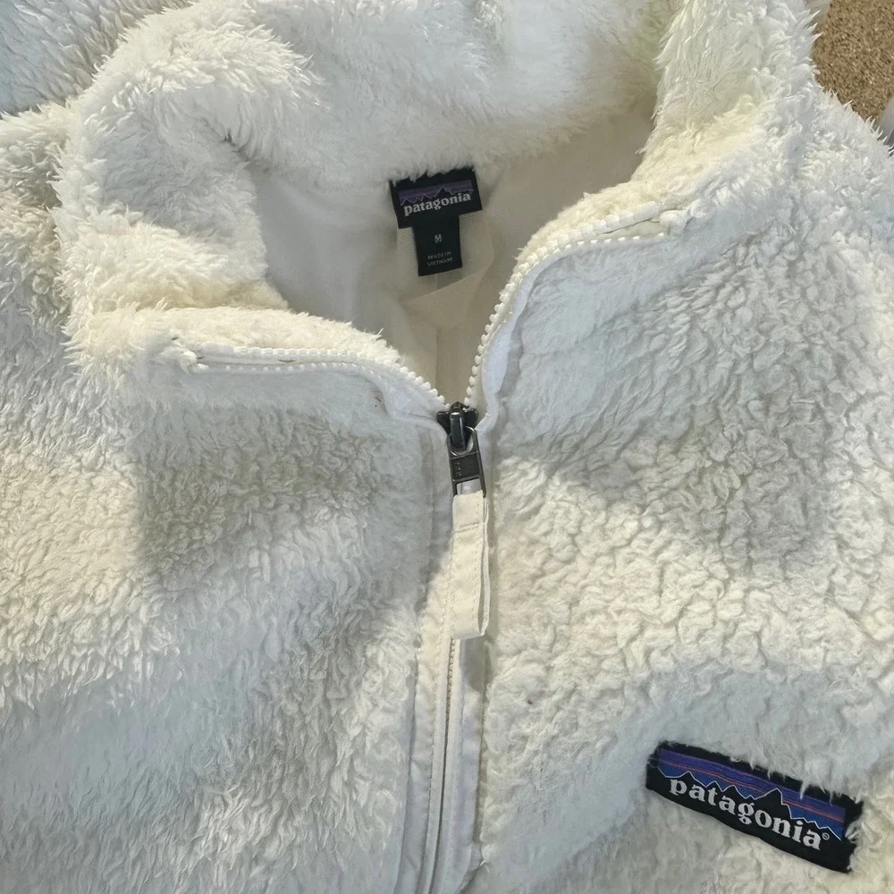 Patagonia Los Gatos Full Zip Fleece Jacket Birch White Medium Cozy Gorpcore